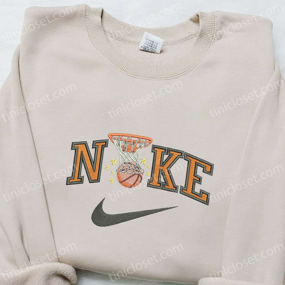 Nike Sport Embroidered Sweatshirt & Shirt: NBA Basketball Inspired Apparel