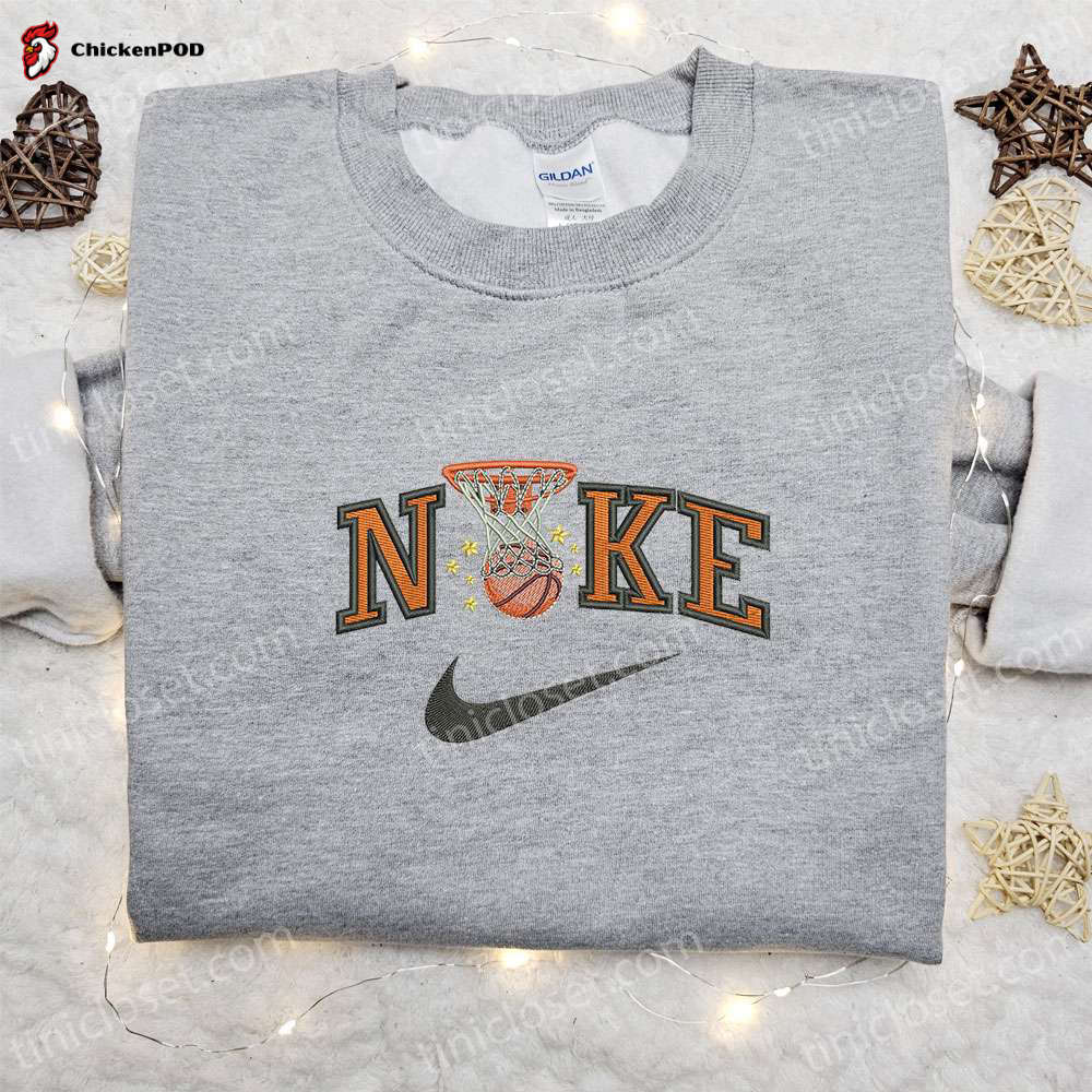 Nike Sport Embroidered Sweatshirt & Shirt: NBA Basketball Inspired Apparel