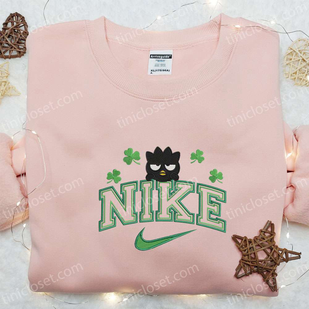 Batz-Maru Shamrocks x Nike Embroidered Shirt & Anime Hoodie: Perfect Saint Patrick’s Day Gift Idea