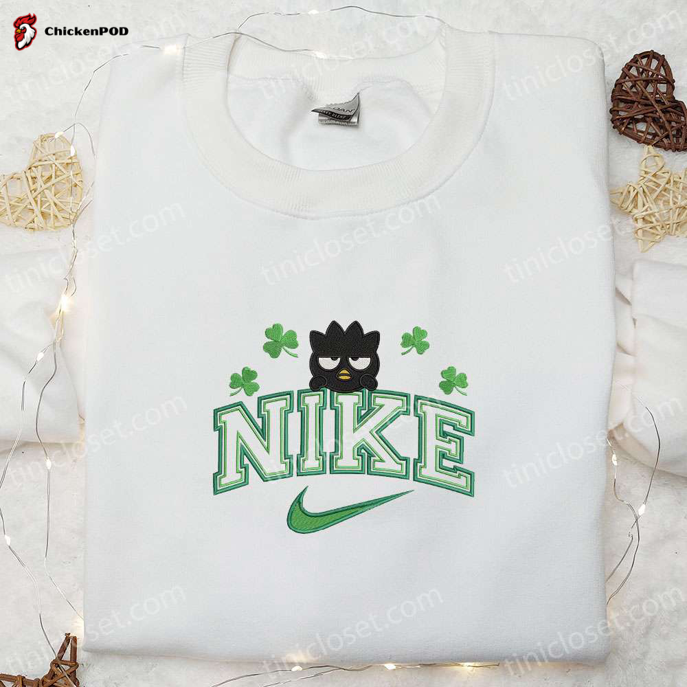 Batz-Maru Shamrocks x Nike Embroidered Shirt & Anime Hoodie: Perfect Saint Patrick’s Day Gift Idea