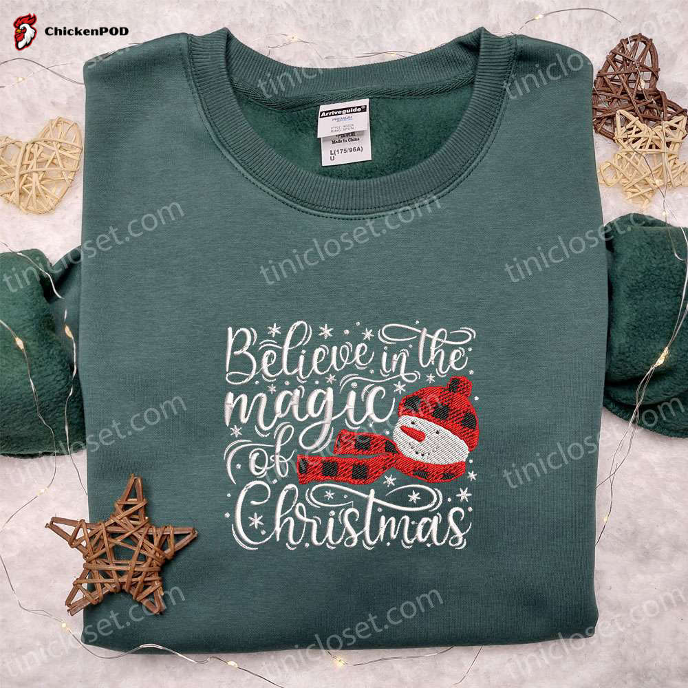 Believe Santa Hat Embroidered Shirt & Christmas Hoodie: Best Family Gifts