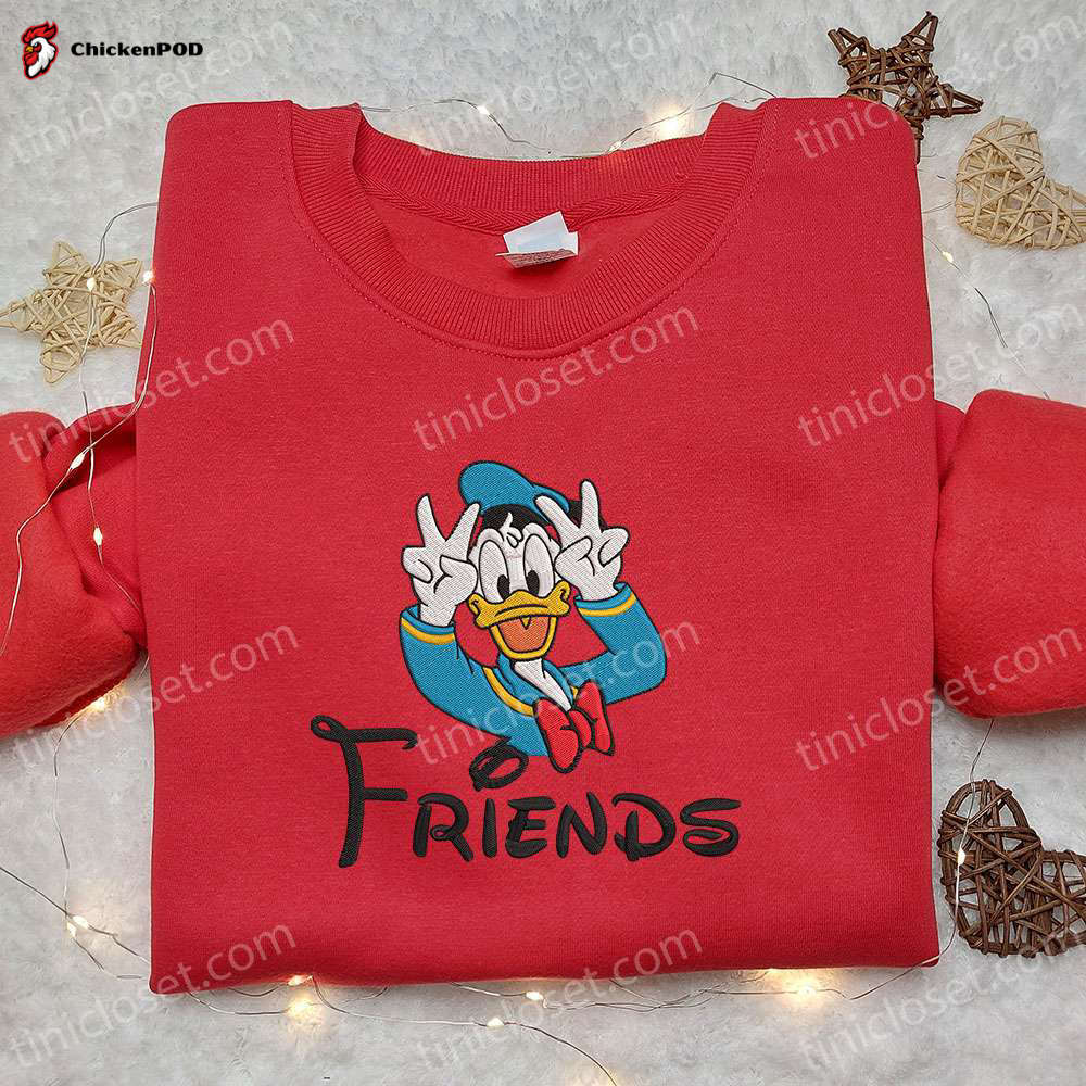 Disney Characters Embroidered Shirt – Best Friend Donald Design: Perfect Gift Idea!