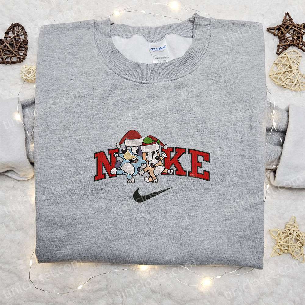 Bingo and Bluey Xmas Hat x Nike: Festive Embroidered Sweatshirt & Shirt – Top Christmas Gift Ideas