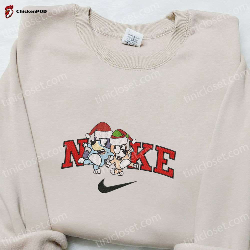 Bingo and Bluey Xmas Hat x Nike: Festive Embroidered Sweatshirt & Shirt – Top Christmas Gift Ideas