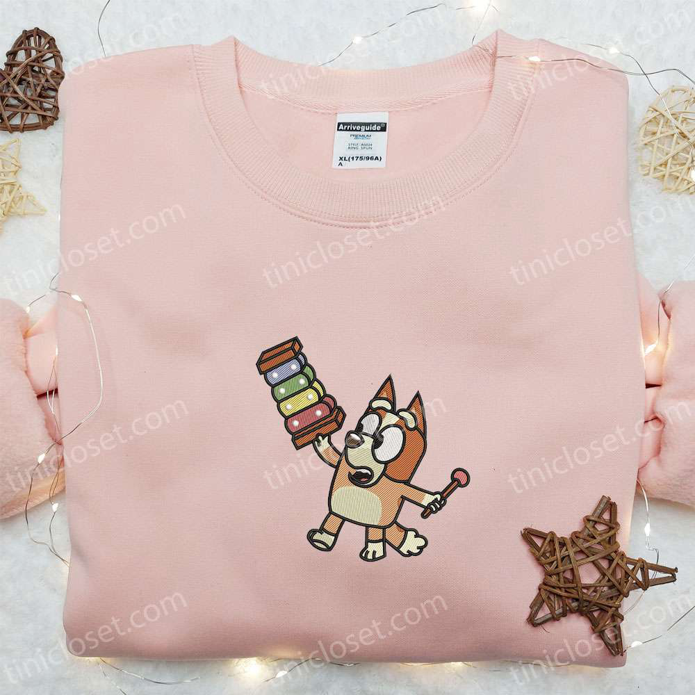 Embroidered Dog Bluey and Disney Shirts – Unique and Colorful Designs for Kids and Adults