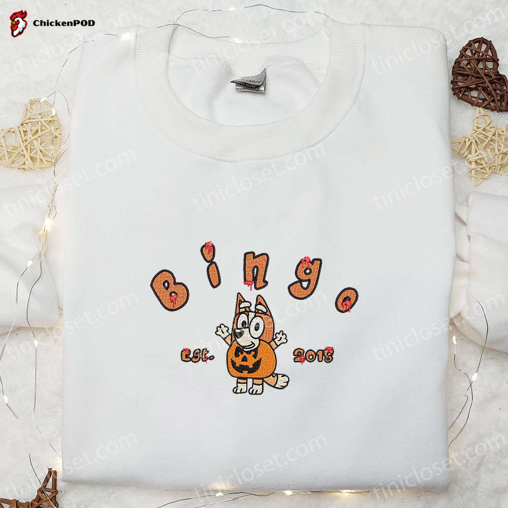 Bingo Pumpkin Est 2018 Halloween Embroidered Shirt – Best Gifts for Family