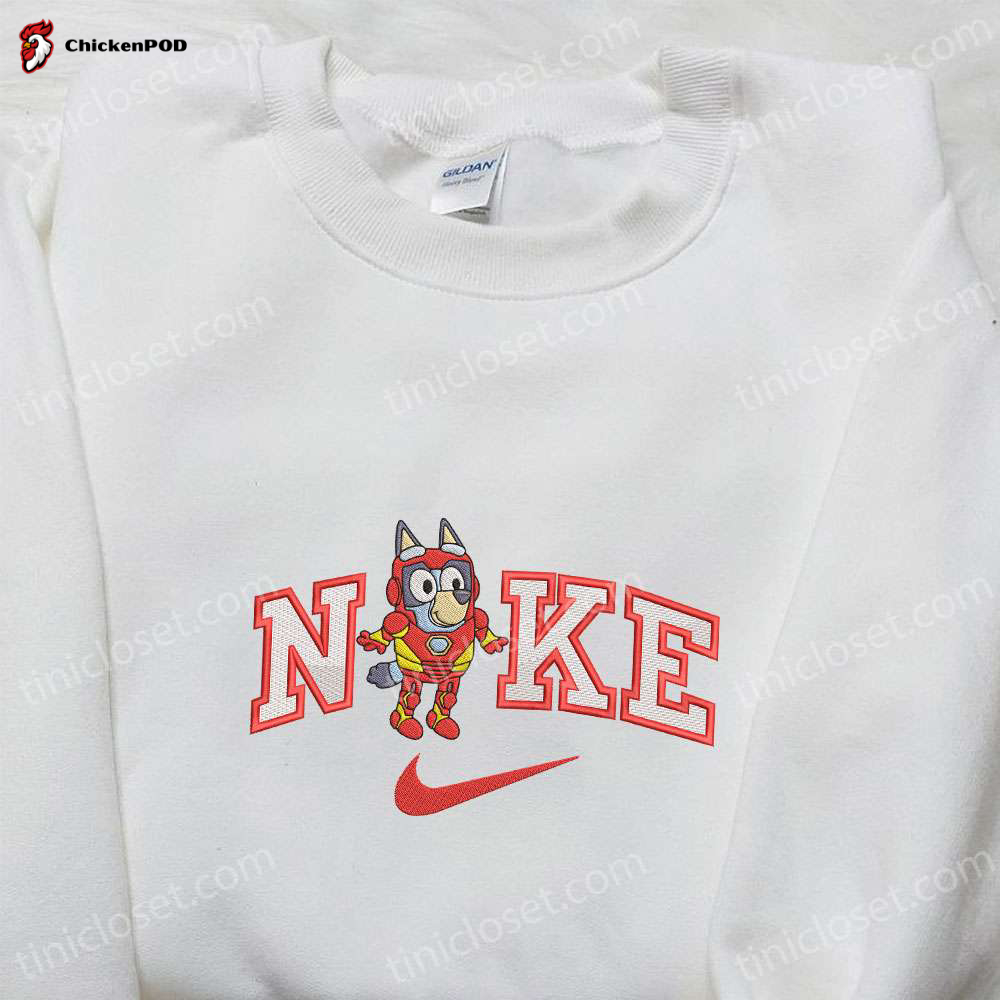 Bluey Indy Thor Team Marvel x Nike Embroidered Shirt Hoodie & T-Shirt: Cartoon Inspired Apparel by Nike