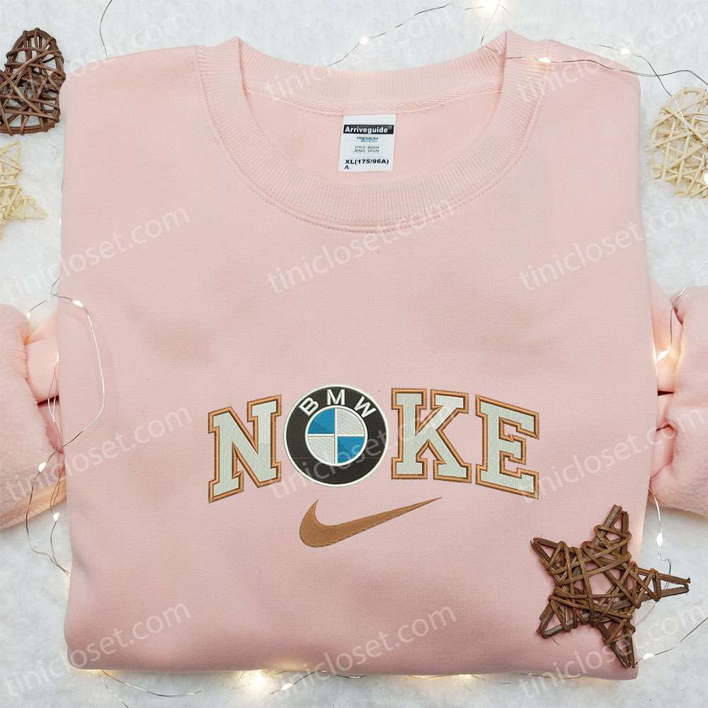 Stylish BMW Car x Nike Embroidered Sweatshirt & Transportation Shirt Nike Inspired Design