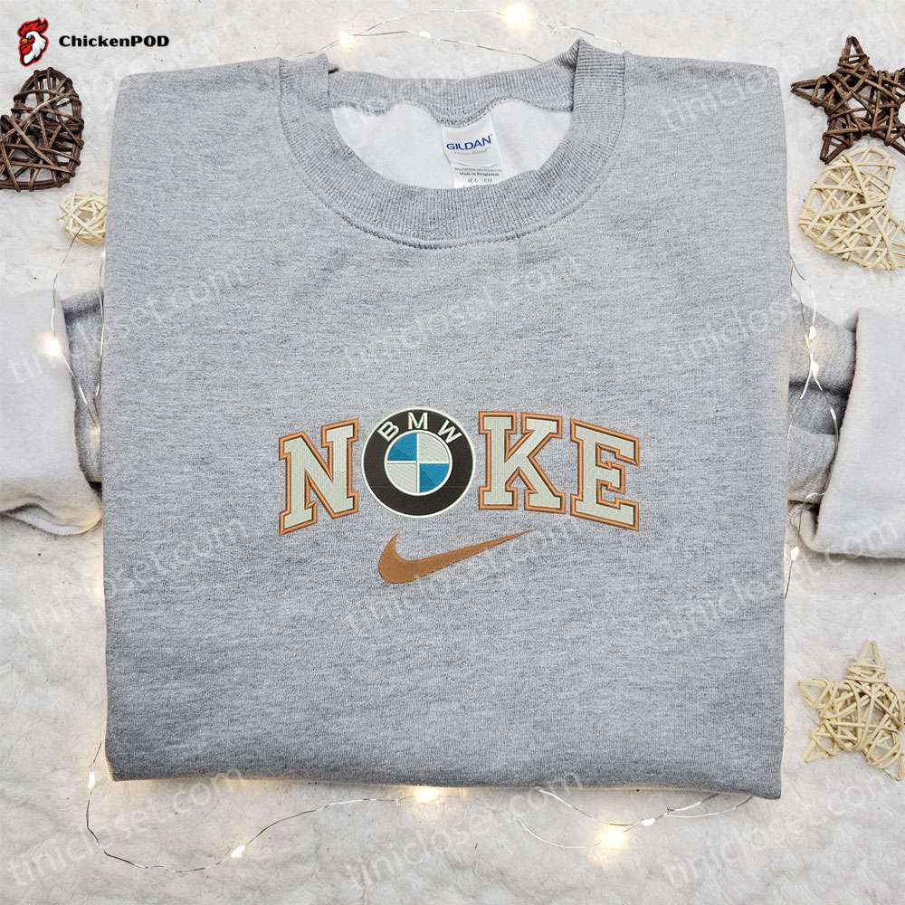 Stylish BMW Car x Nike Embroidered Sweatshirt & Transportation Shirt Nike Inspired Design