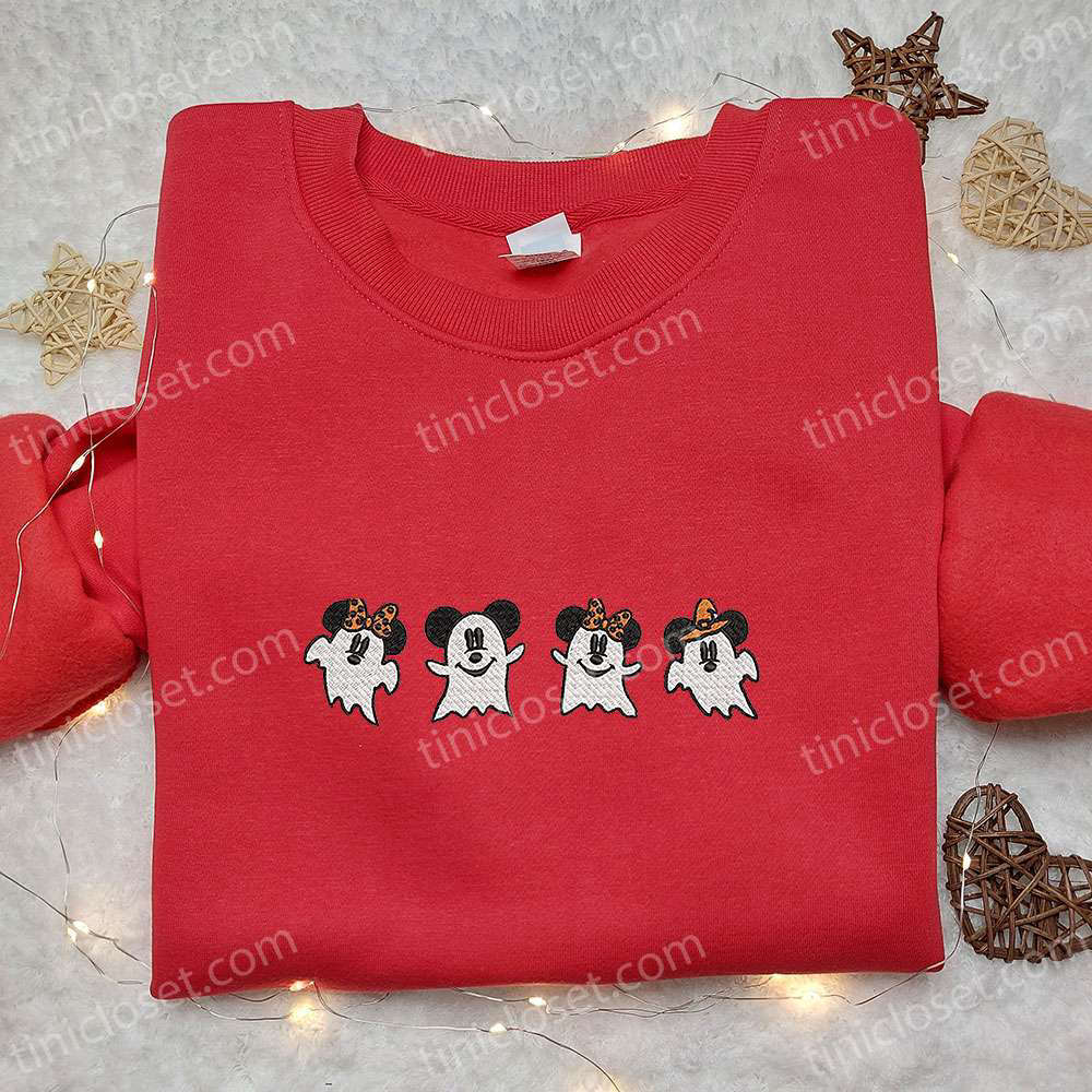 Mickey Boo Embroidered Shirt: Disney Halloween Gift Best Halloween Ideas