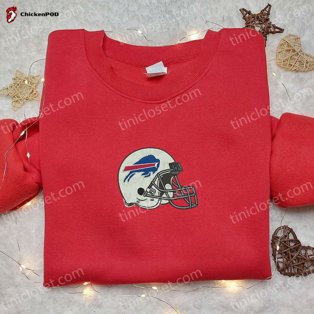 Buffalo Bills Helmet Shirt & NFL Sports Hoodie: Best Gift Idea with Embroidered Design