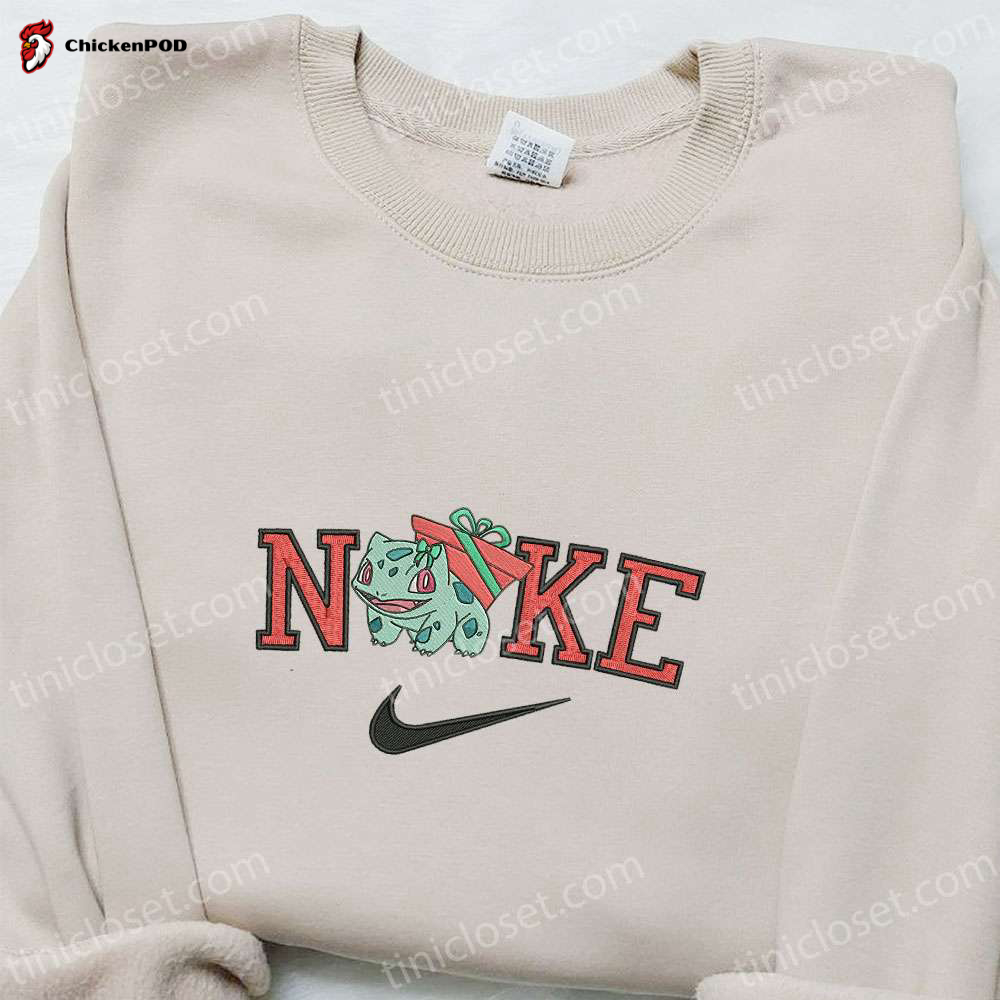 Bulbasaur Xmas Gift: Nike Christmas Embroidered Sweatshirt & Shirt – Best Christmas Gift Ideas