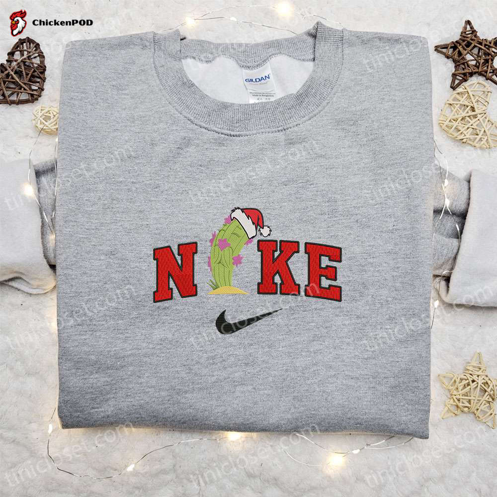 Candy Cane Gift x Nike Christmas Embroidered Sweatshirt & Shirt: Best Christmas Gift Ideas