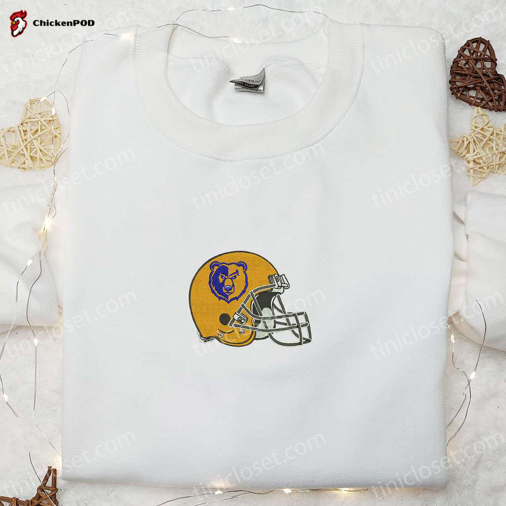 California Golden Bears Helmet Embroidered Shirt & Hoodie: Perfect NFL Sports Gift Idea