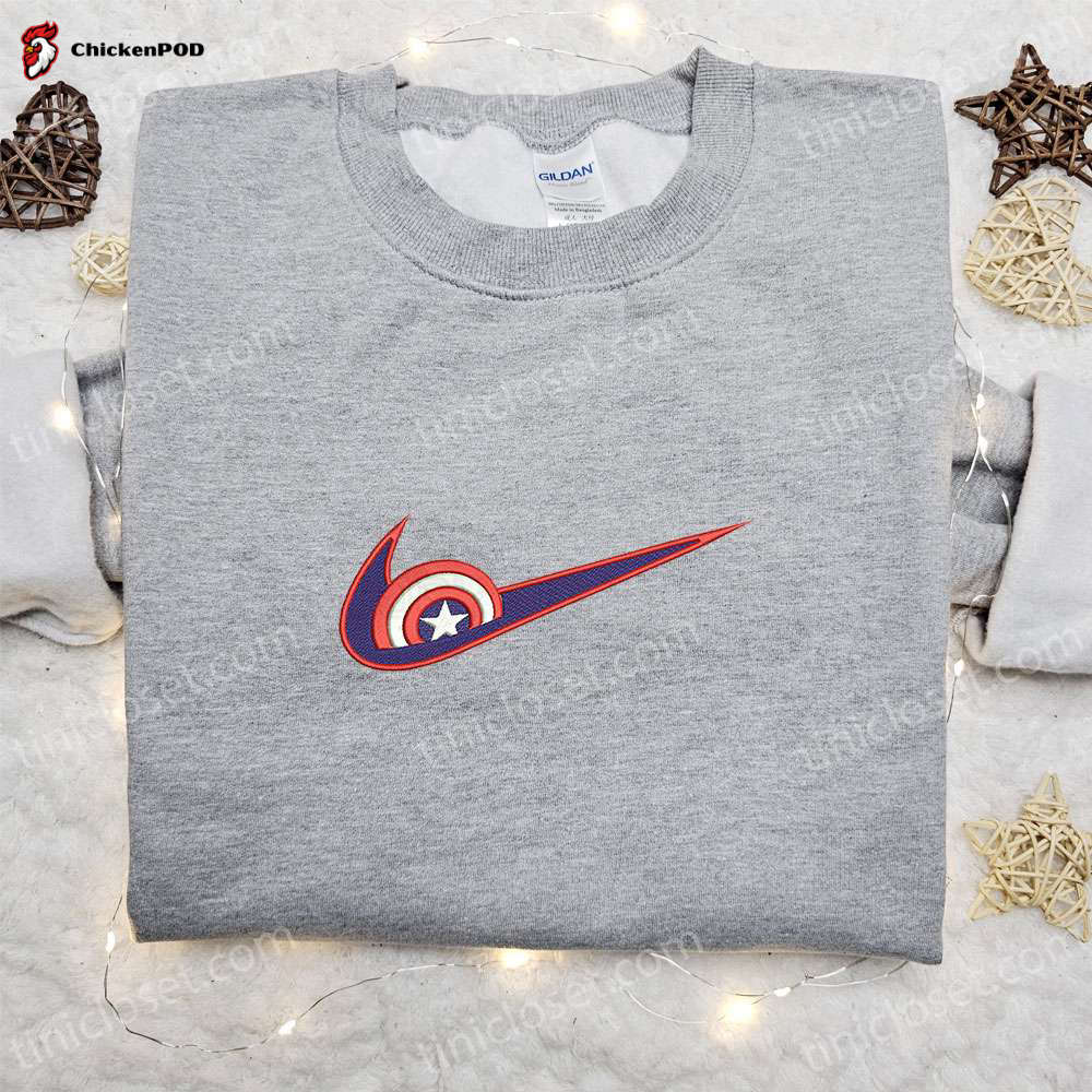 Marvel Captain America x Swoosh Movie Hoodie & Embroidered Shirt: Best Family Gift Ideas