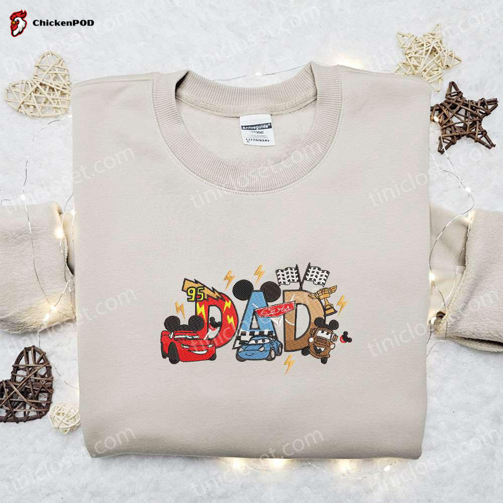 Disney Characters Embroidered Hoodie & Cars Dad Shirt: Perfect Father s Day Gift Idea