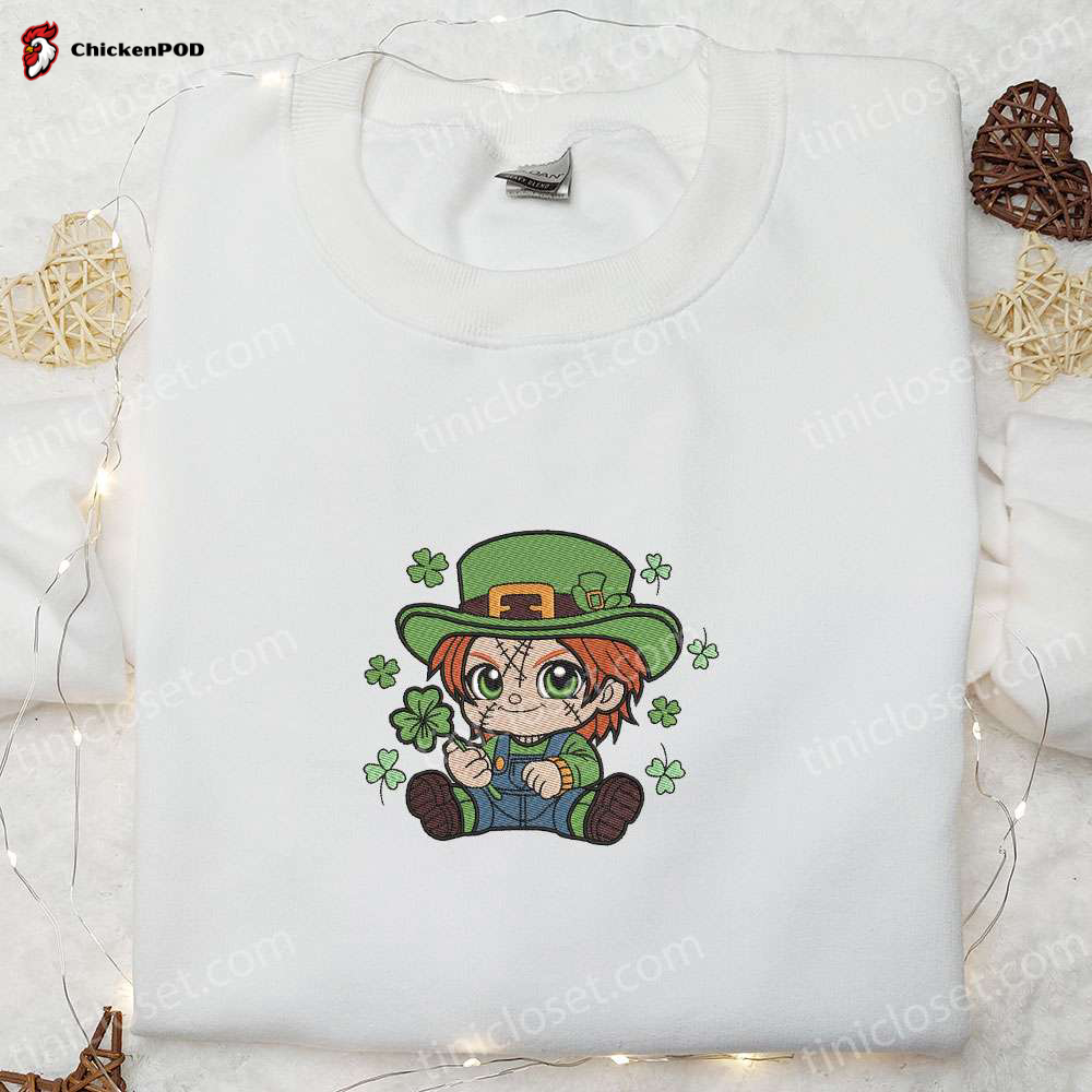 Chibi Chucky Shamrock Shirt & Saint Patrick s Day Hoodie: Top Holiday Gift Ideas