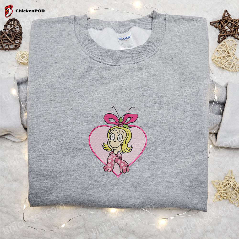 Cozy Winter Gnome Smile Sweatshirt: Cute Christmas Embroidery Perfect Family Gift Idea