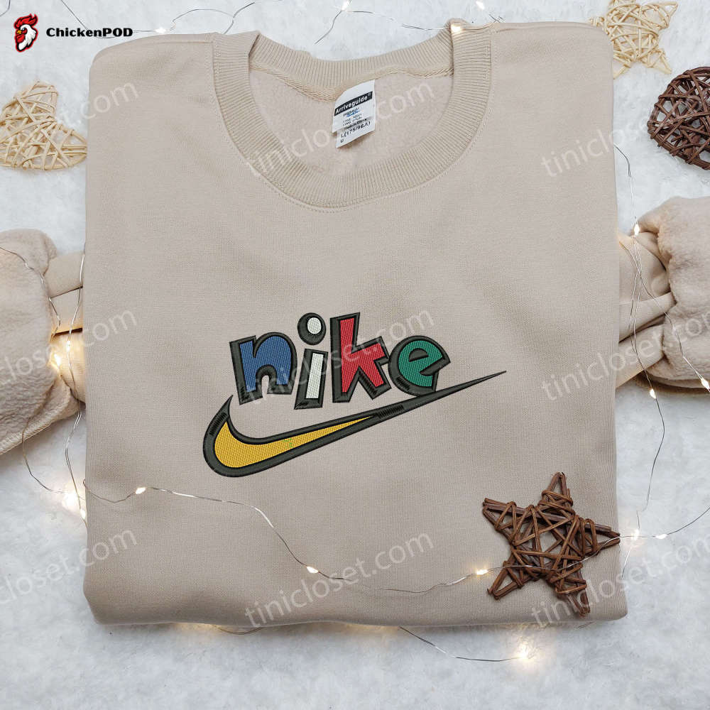 Colors Nike x Swoosh: Stylish Embroidered Shirt for Brand Enthusiasts – Customized Nike Embroidery