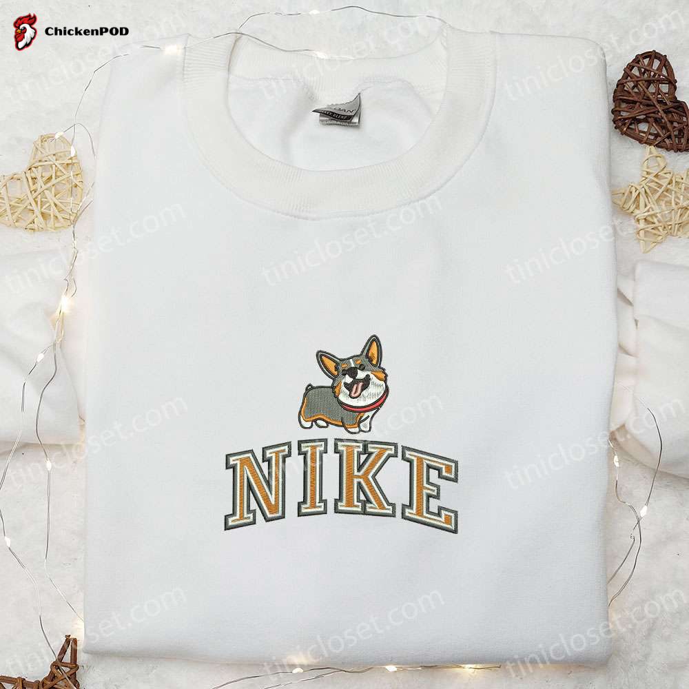 Corgi x Nike Embroidered Shirt & Animal Hoodie: Perfect Family Gifts