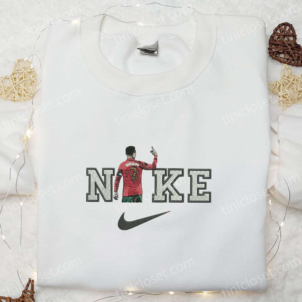 Cristiano Ronaldo x Nike Embroidered Sweatshirt: Celebrity Shirt Perfect Family Gift