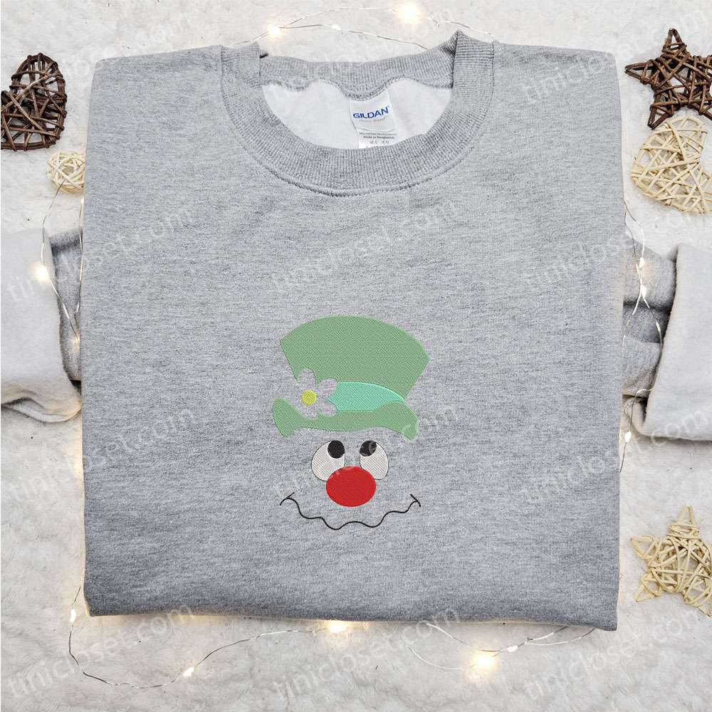 Cute Face Snowman Embroidered Hoodie & Christmas T-Shirt: Best Gift Ideas for a Festive Season