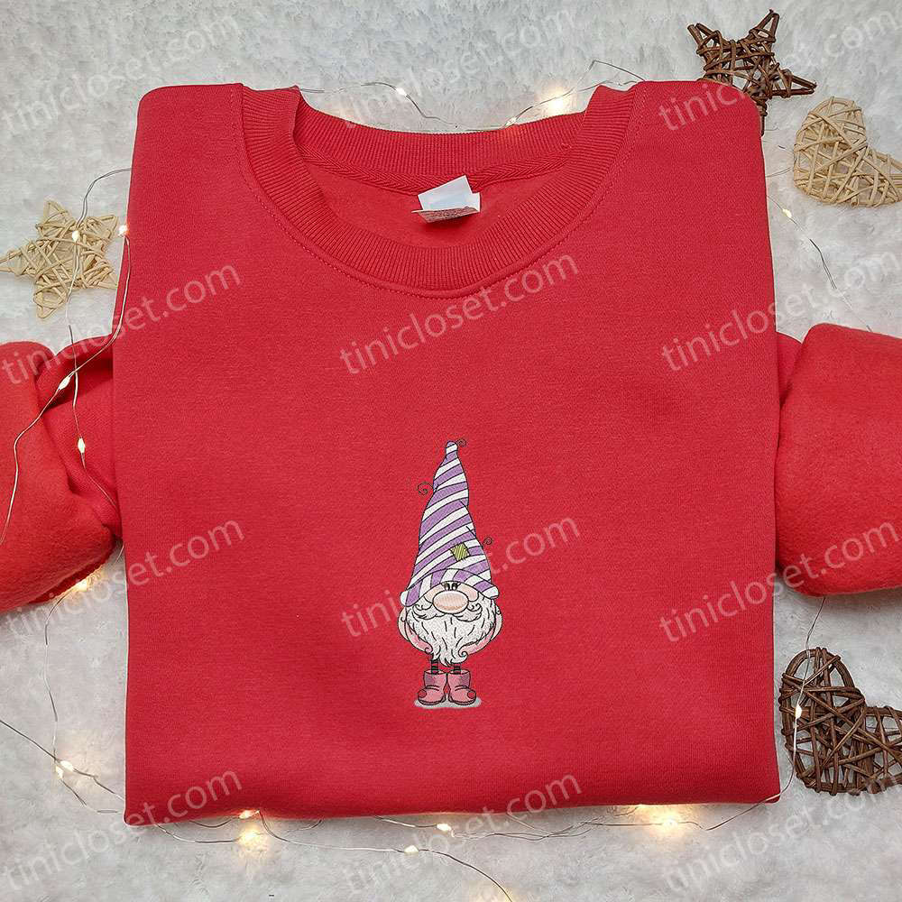 Cute Gnome Purple Embroidered Shirt & T-shirt: Best Christmas Gift Ideas for Kids