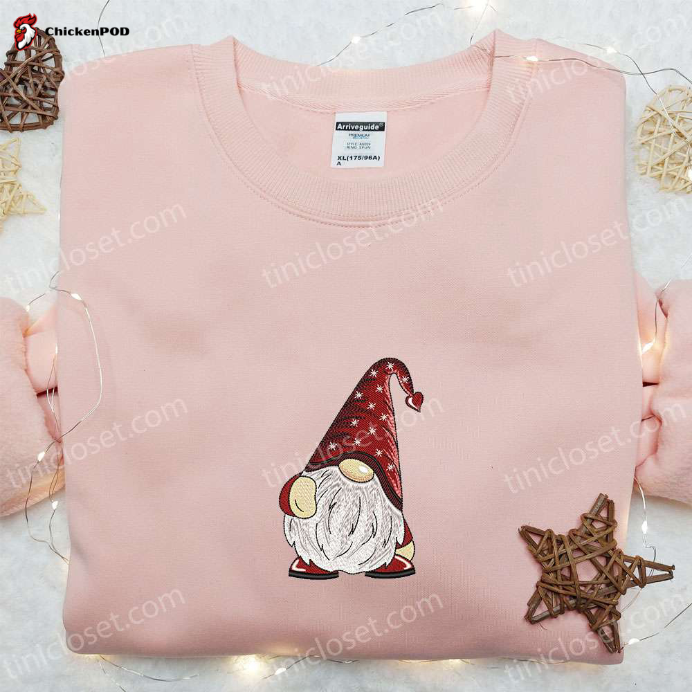 Cute Pikachu Christmas Embroidered T-shirt – Perfect Pokemon Gift for Holidays!