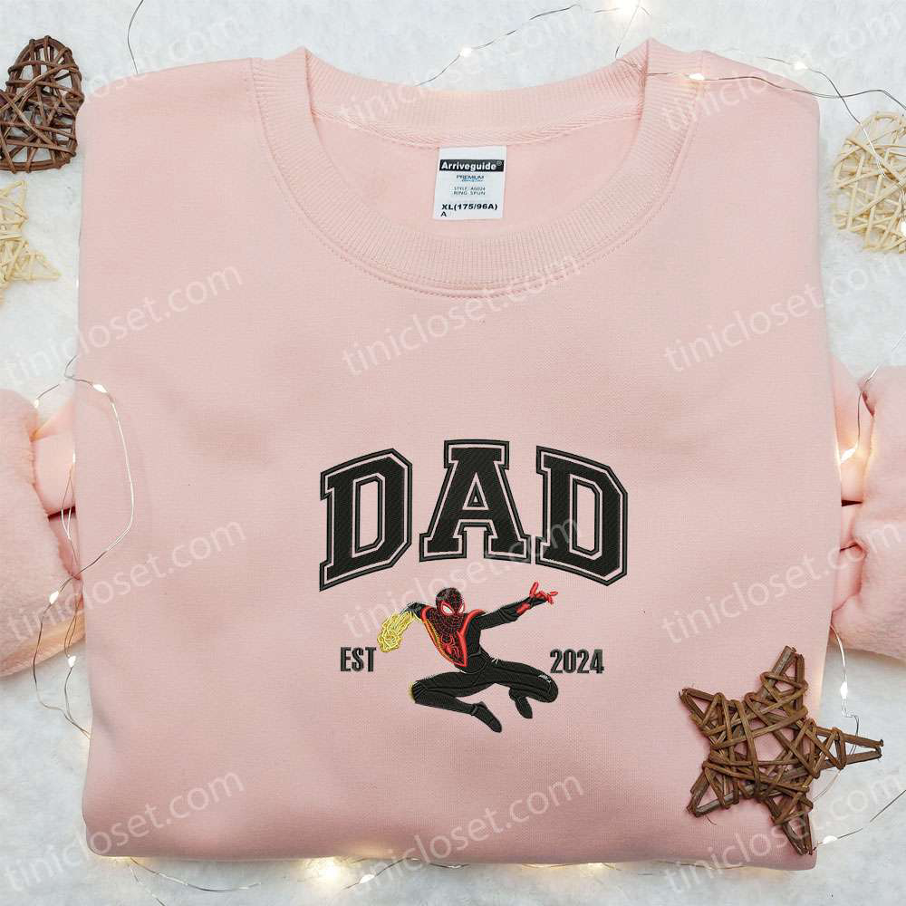 Unique Dad Spider-Man Daughter Father’s Day Shirt: Embroidered Gift for Marvel Fans