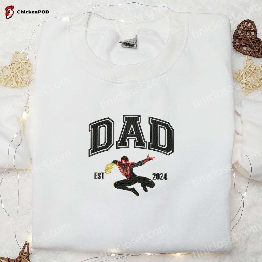 Unique Dad Spider-Man Daughter Father’s Day Shirt: Embroidered Gift for Marvel Fans