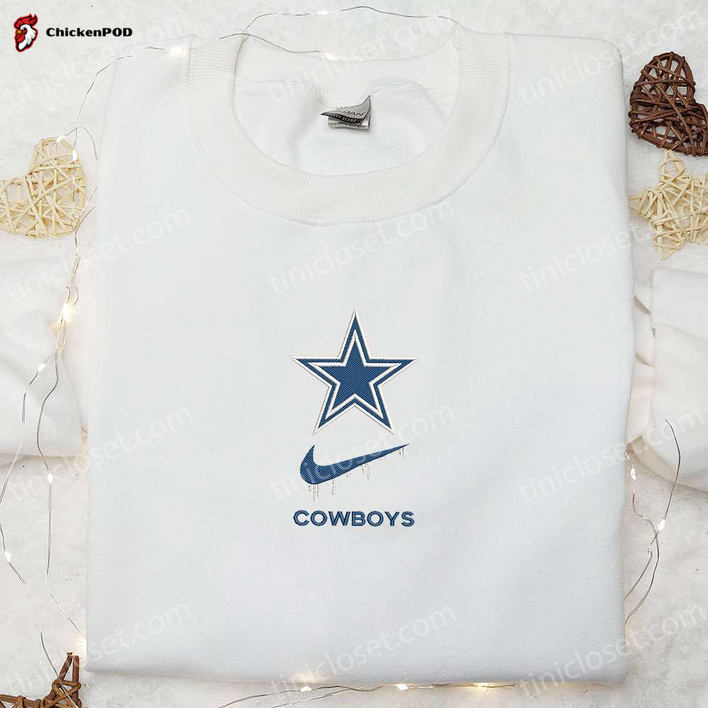 Dallas Cowboys x Nike Swoosh Drip Shirt & NFL Sports Hoodie: Perfect Gift Idea for Fans! Embroidered & Stylish