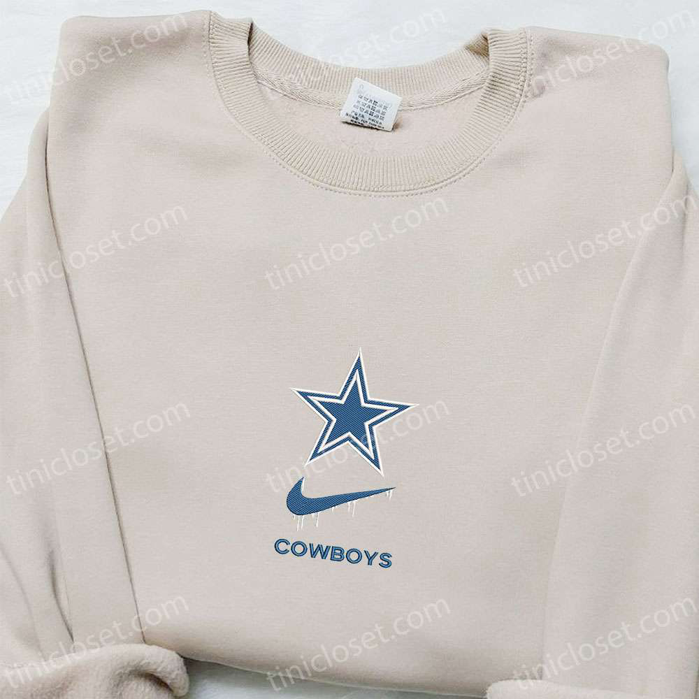 Dallas Cowboys x Nike Swoosh Drip Embroidered Shirt & NFL Sports Hoodie: Best Gift Ideas for Fans