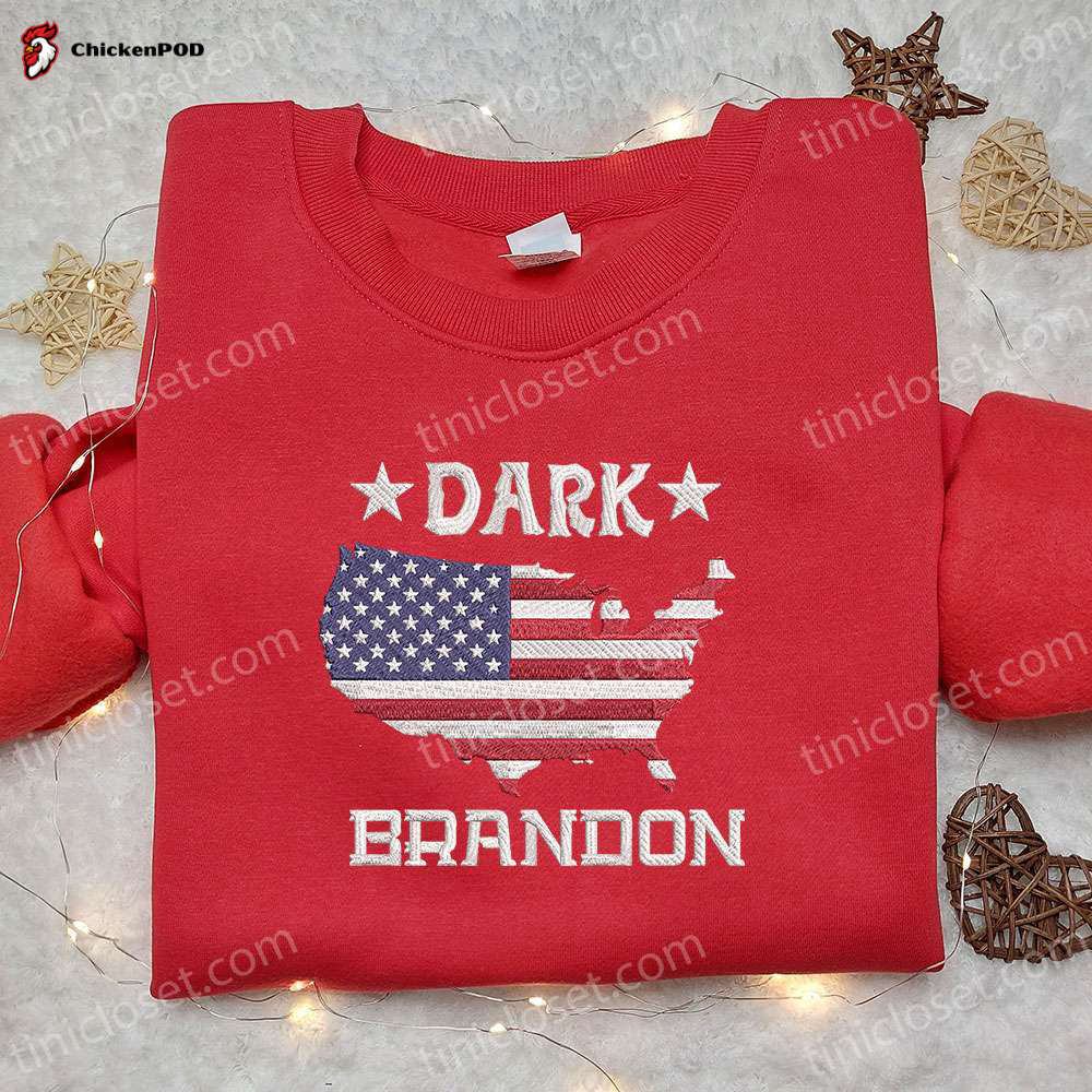 Dark Brandon Embroidered Shirt Brandon Joe Biden Hot Political Topics T-shirt