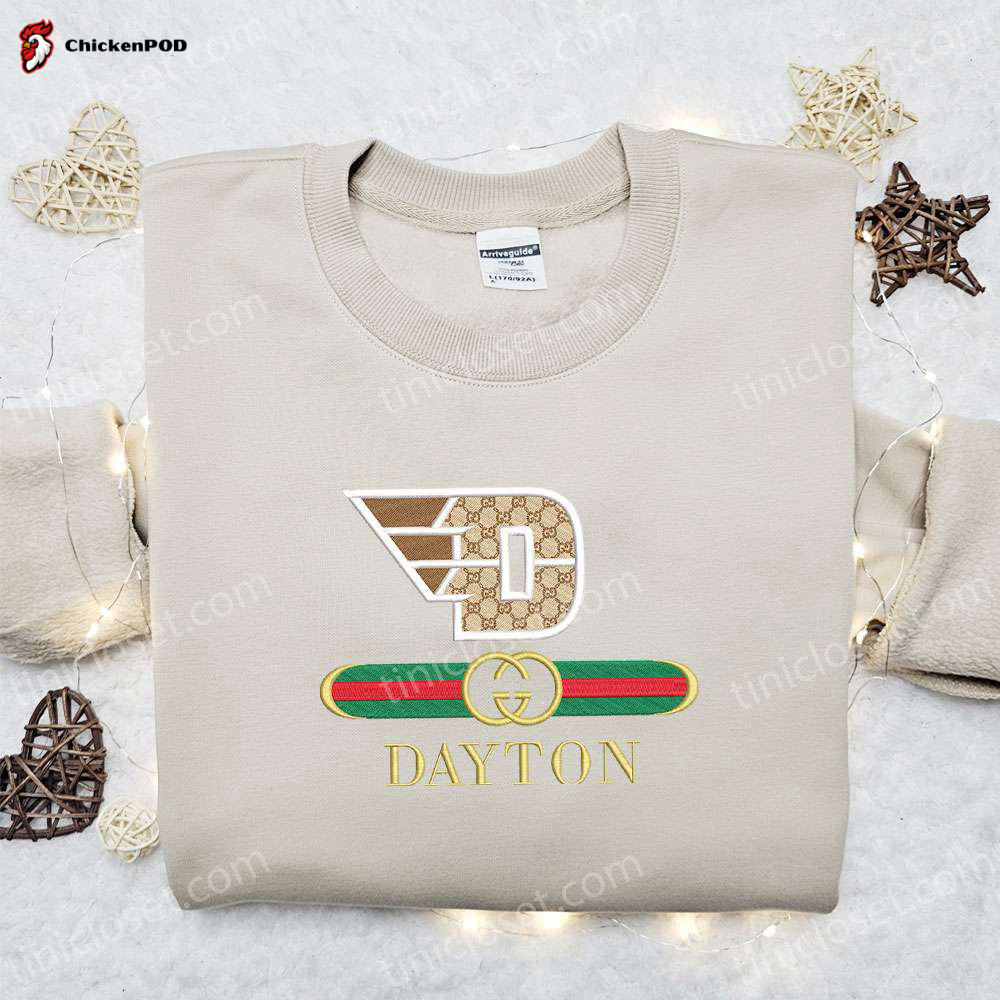 Dayton Flyers x Gucci Embroidered Shirt & NCAA Sports Hoodie: Best Gift Idea for Sports Fans