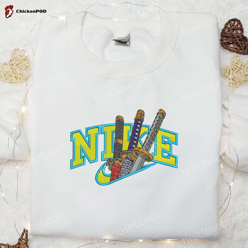 Demon Slayer Anime Embroidered Shirt – Stylish Swords Design for Every Fan