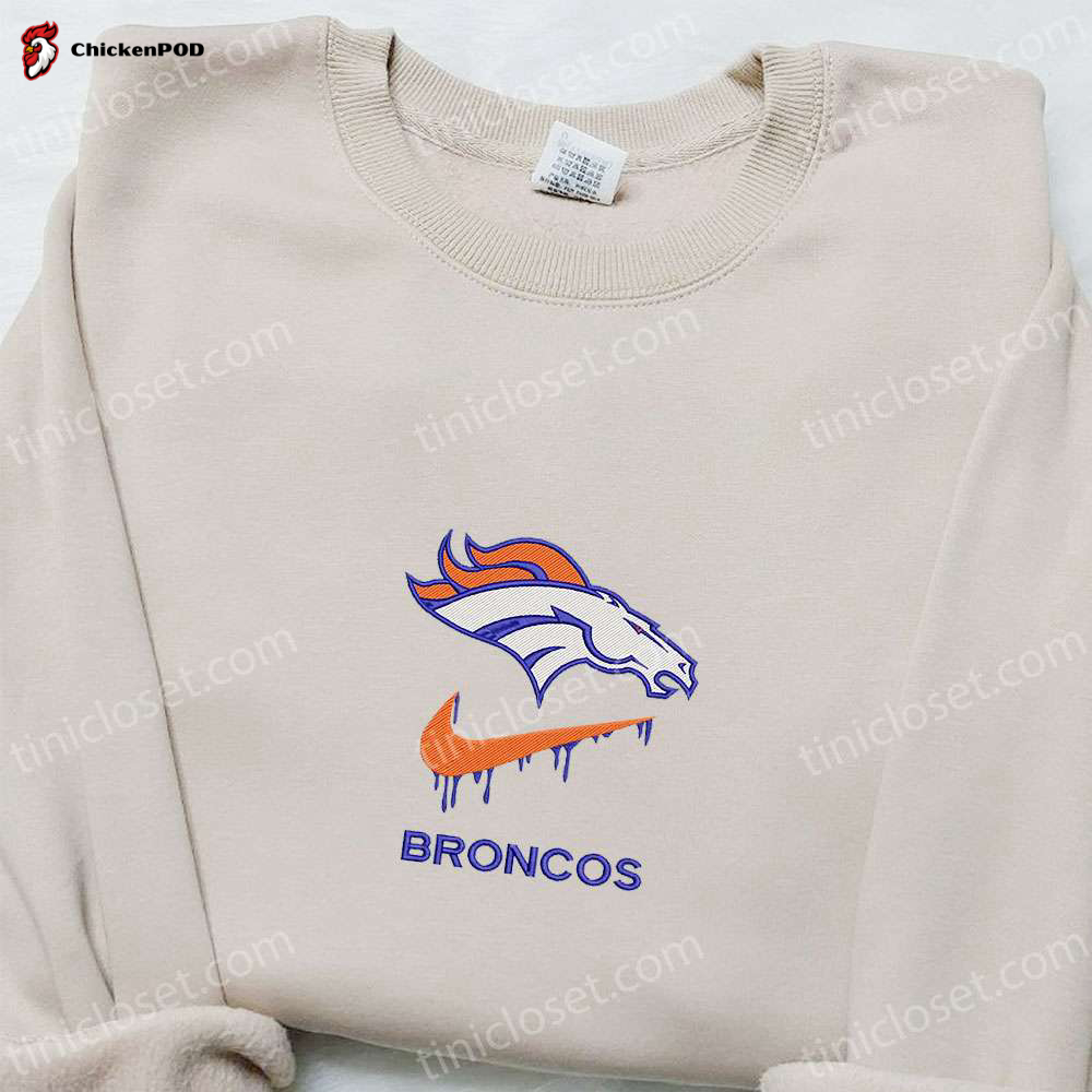 Denver Broncos x Nike Swoosh Drip Embroidered Shirt & NFL Sports Hoodie: Best Gift Ideas for Football Fans