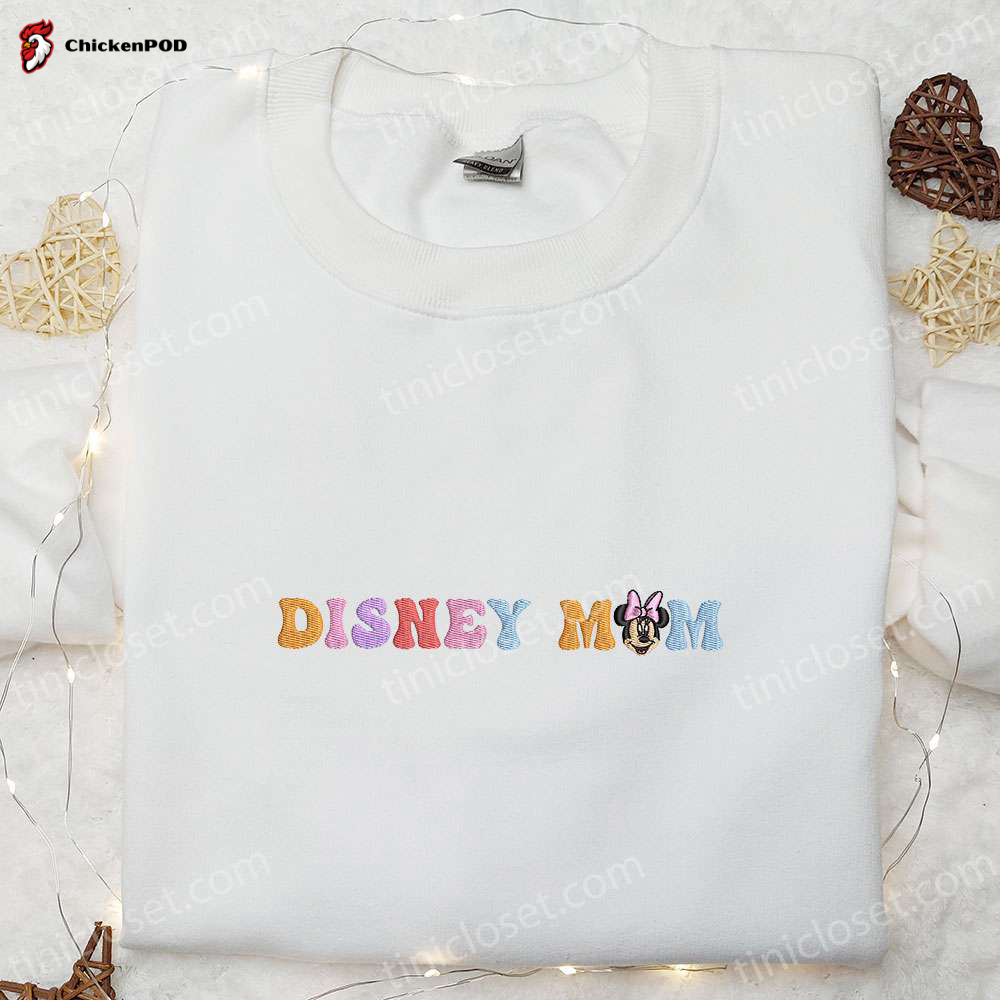 Disney Mom Minnie Mouse Embroidered Shirt & Hoodie: Best Mother’s Day Gift with Disney Characters