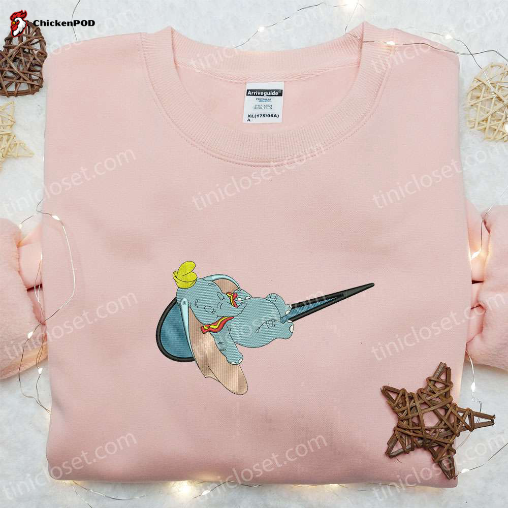 Dumbo Disney Characters Embroidered Shirt: Magical Apparel for Disney Fans!