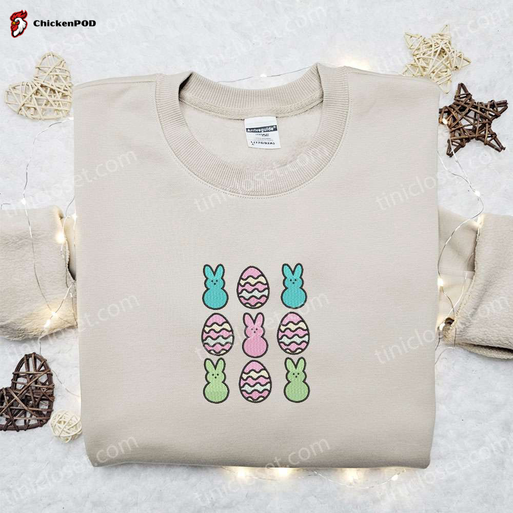 Embroidered Easter Bunny & Eggs Shirt Thanksgiving Hoodie – Best Holiday Gift Ideas