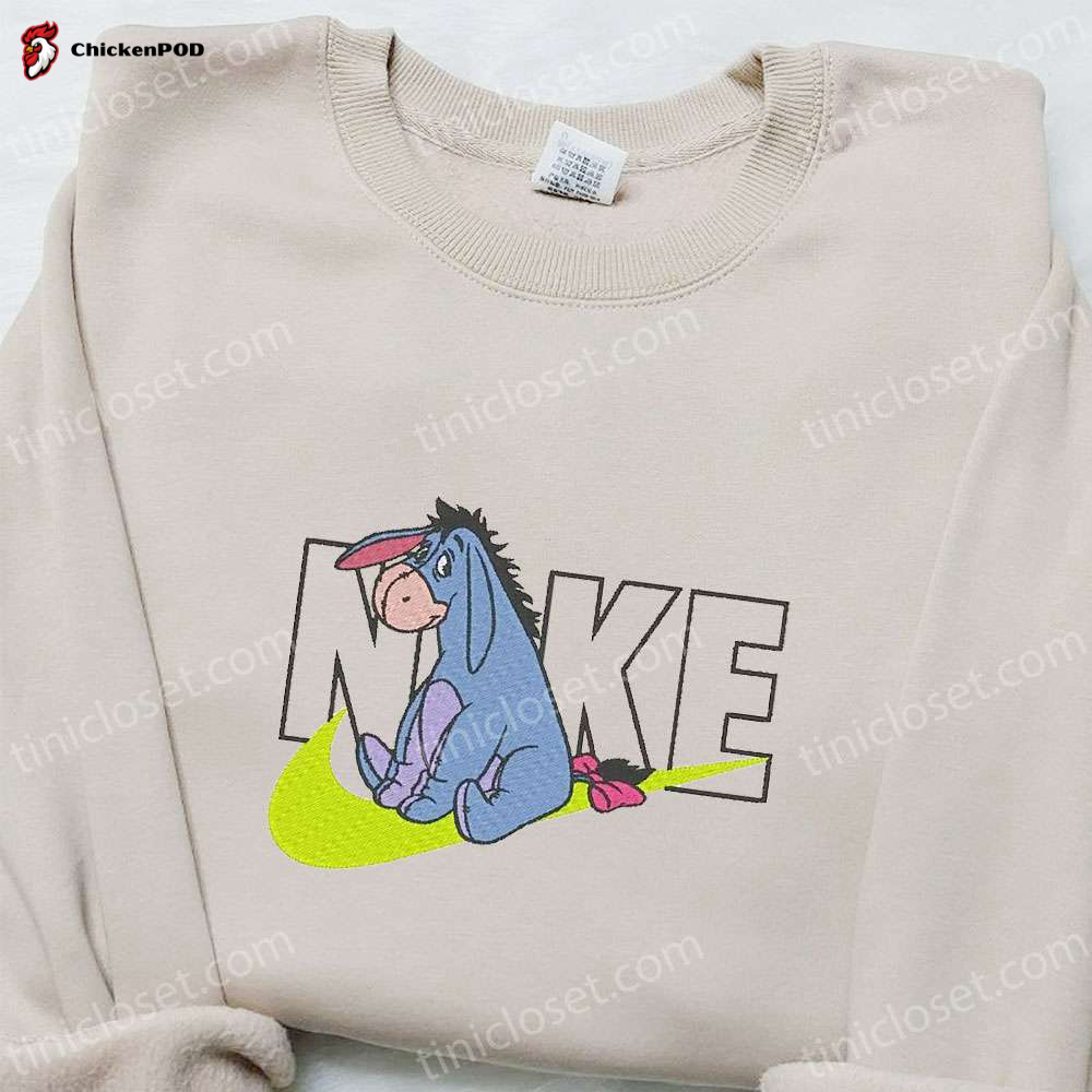 Eeyore x Nike Cartoon Embroidered Sweatshirt & Disney Characters T-shirt: Perfect Family Gift Ideas