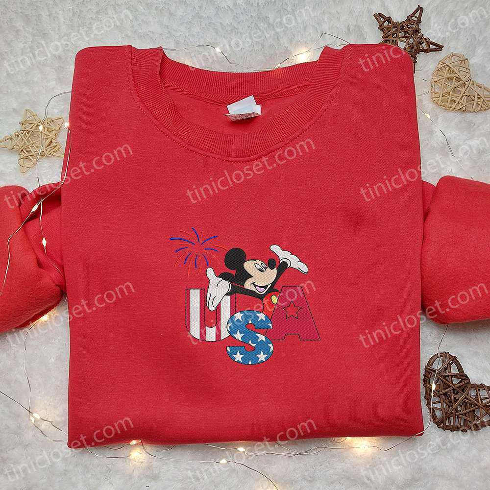 Firework USA Mickey Mouse Embroidered Shirt: Disney s Best Patriotic Apparel!