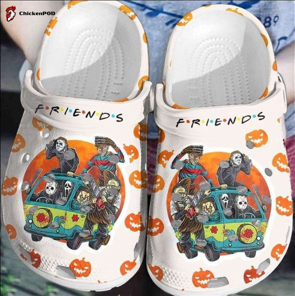 Friends Grinch And Jack Skellington Crocs-Slippers-Slippers Classic Clogs Shoes