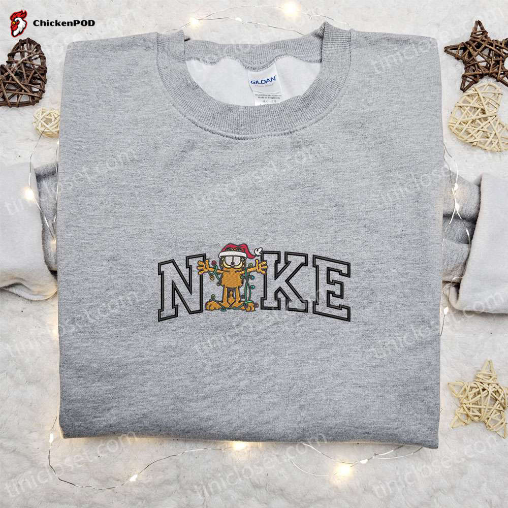 Gingerbread Man Happy x Nike Embroidered Shirt & Christmas Sweatshirt: Perfect Family Gifts