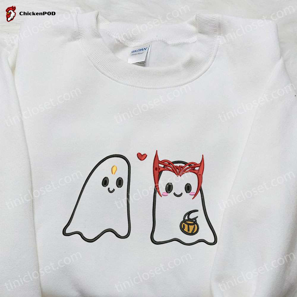 Ghost Owl Love Embroidered Shirt – Cute Halloween Shirt Perfect Gift for Halloween Lovers