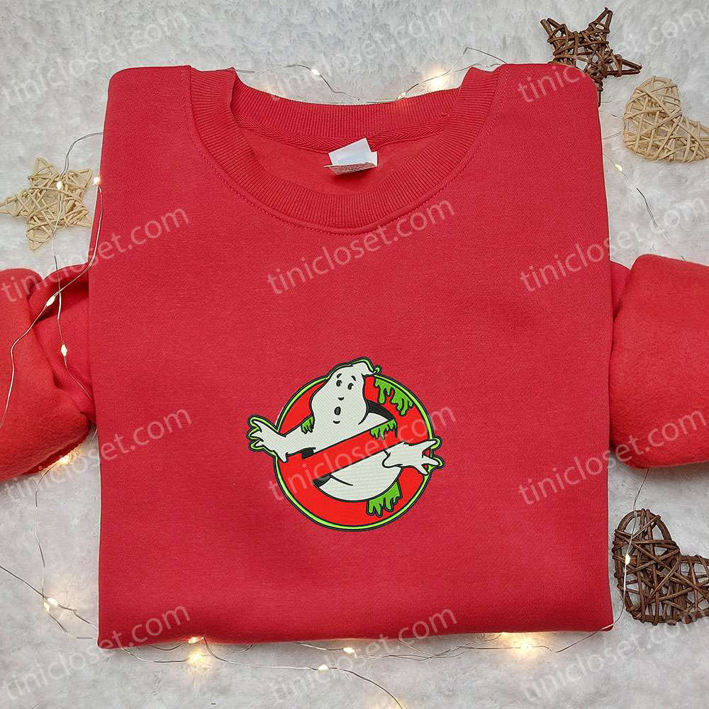 Spooky Ghostbusters Embroidered Sweatshirt & Halloween Hoodie – Perfect Gifts for Halloween Lovers!