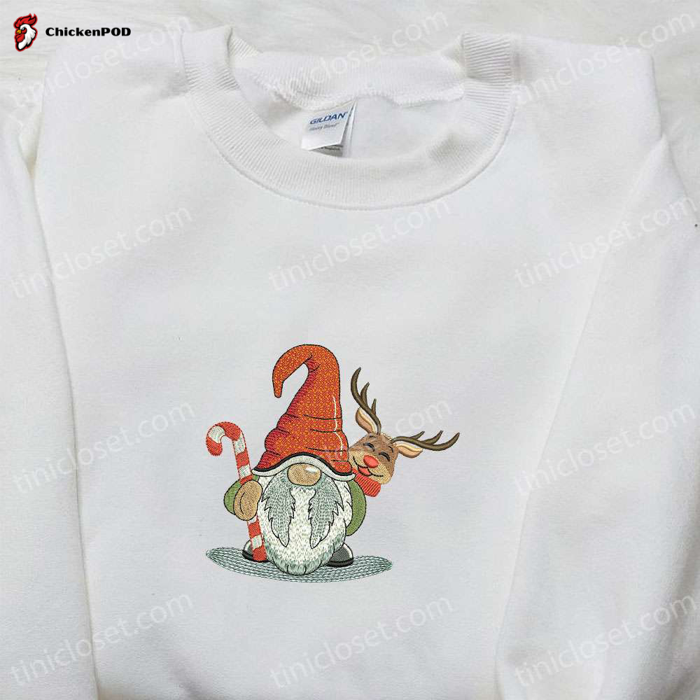 Merry Christmas Gnome With Deer Shirt & Hoodie: Best Gift Ideas