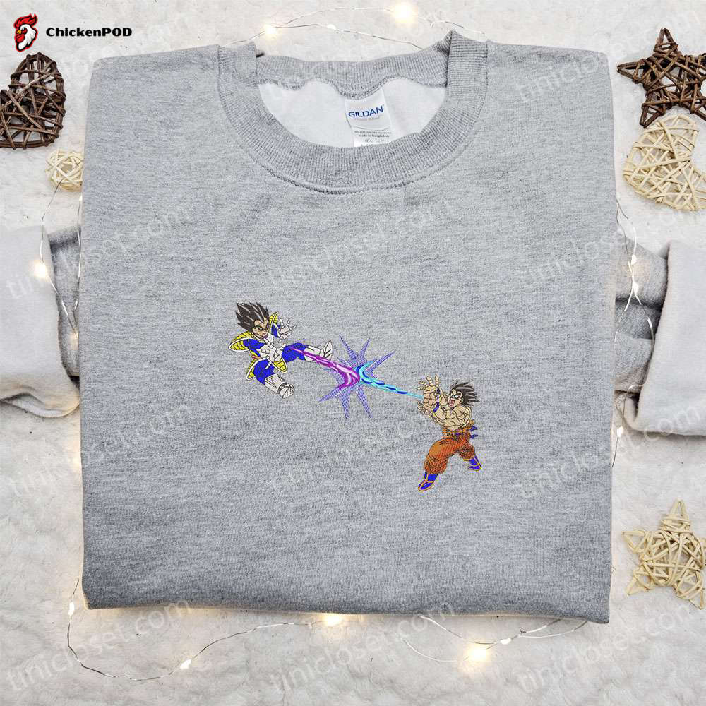 Dragon Ball Goku vs Vegeta Embroidered Sweatshirt Nike Swoosh Hoodie & Shirt