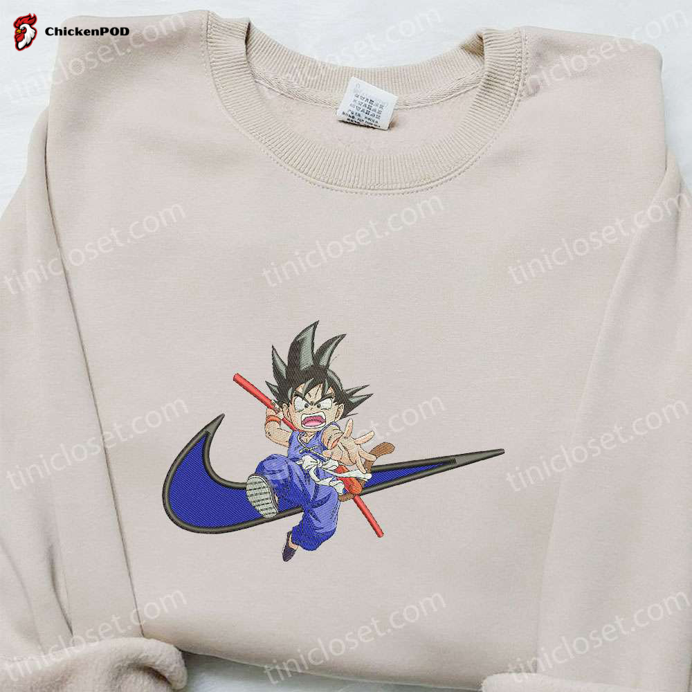 Dragon Ball Goku Kid Anime Hoodie x Swoosh Embroidered Shirt – Cool Anime Clothing