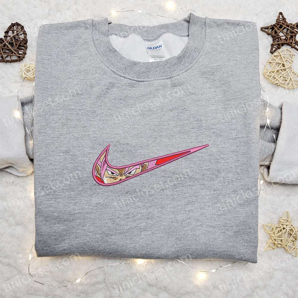 Exclusive Goku Super Saiyan Rosé x Nike Anime Embroidered Shirt – Dragon Ball Custom Nike Tee