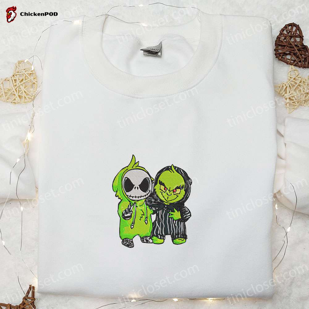 Grinch & Jack Skellington Masquerade Shirt: Cool Halloween Shirts Best Gifts for Halloween Lovers